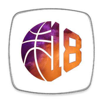 NUMBER 18 BASKETBALL 18TH BIRTHDAY - Square fridge magnet - white - Front