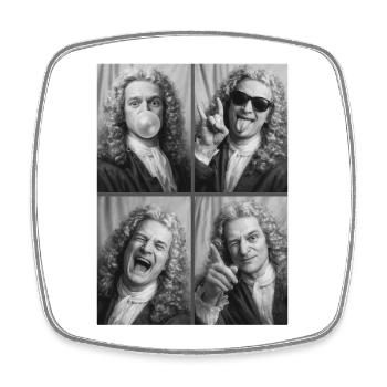 Isaac Newton Photo Strip - Square fridge magnet - white - Front