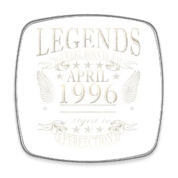 30th Anniversary April 1996 Vintage Gift - Square fridge magnet - white - Front
