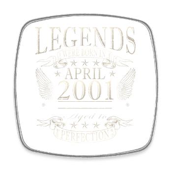 Cadeau du 25e anniversaire Mari Original avril 2001 - Magnet carré - blanc - Devant