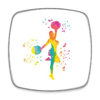 Cheerleader Cheer Mom Cheerleading - Viereckiger Kühlschrankmagnet - Weiß - Vorne