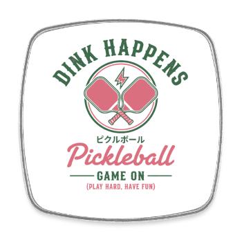 Joueur drôle de pickleball Les amateurs de pickleball jouent - Magnet carré - blanc - Devant