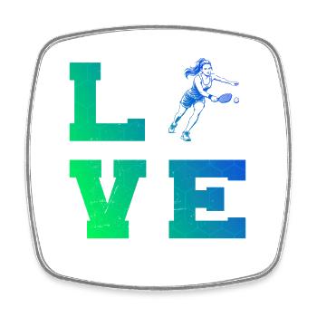 Pickleball Sports Idea for Pickleball Community Fans - Square fridge magnet - white - Front