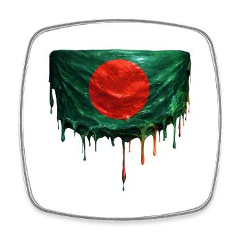Bangladesh in bright colours - Square fridge magnet - white - Front