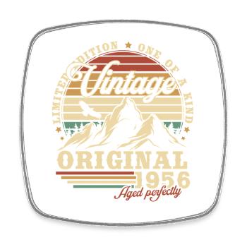 Cadeau d’anniversaire original vintage de 1956 - Magnet carré - blanc - Devant