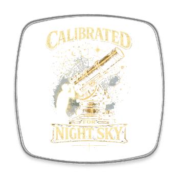 Astronome en astronomie calibré pour le ciel nocturne - Magnet carré - blanc - Devant