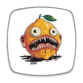 Nightmare Citrus Monster - Square fridge magnet - white - Front
