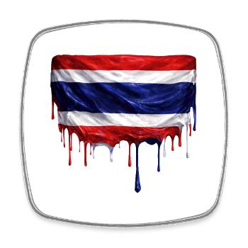 Dripping Taiwan Flag - Square fridge magnet - white - Front