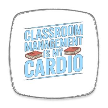 High School Teacher Classroom Management Education - Square fridge magnet - white - Front