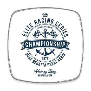 Regatta Sailing Shirt Sailboat Yacht Sailing Crew - Square fridge magnet - white - Front