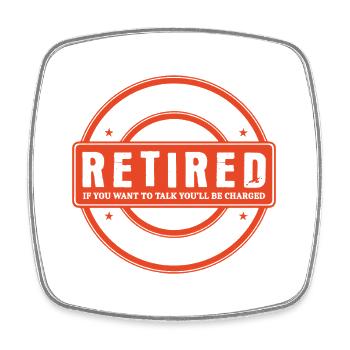 The Legend Has Retired Retirement Funny - Square fridge magnet - white - Front