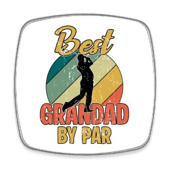 Retired Grandpa By Par Golfing - Square fridge magnet - white - Front