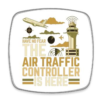 Air Traffic Controller Spruch Fluglotse - Viereckiger Kühlschrankmagnet - Weiß - Vorne