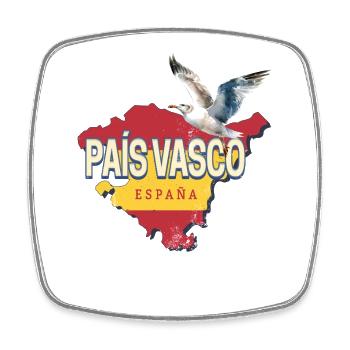 Baskenland Spanien Retro Region Landkarte Souvenir - Viereckiger Kühlschrankmagnet - Weiß - Vorne