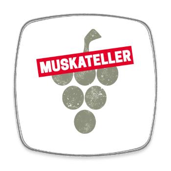 Muskateller Rebe Vintage Weintrinker Souvenir - Viereckiger Kühlschrankmagnet - Weiß - Vorne