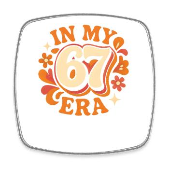 In My 67 Era Italian Brainrot Humor Geburtstag - Viereckiger Kühlschrankmagnet - Weiß - Vorne