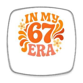 In My 67 Era Italian Brainrot Humor Geburtstag - Viereckiger Kühlschrankmagnet - Weiß - Vorne