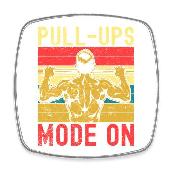 Mode Tractions Fitness Fanatics sur la salle de gymnase de calistnique - Magnet carré - blanc - Devant