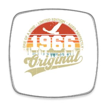 Original 1966 Vintage Rétro Cadeau d’anniversaire - Magnet carré - blanc - Devant