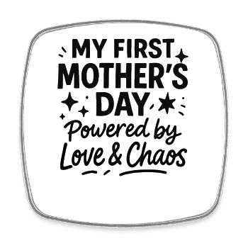 Erster Muttertag Humor Mama Geschenkidee Familie - Viereckiger Kühlschrankmagnet - Weiß - Vorne