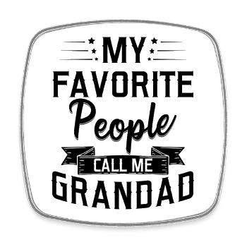 Retired Favorite People Call Me Grandad Retired - Square fridge magnet - white - Front