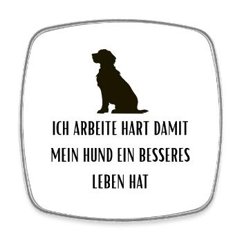 Shirt Hundeliebhaber Männer Frauen Hunde Golden  - Viereckiger Kühlschrankmagnet - Weiß - Vorne