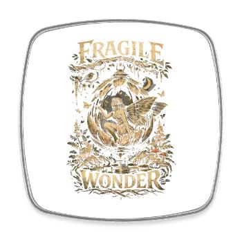 Fairycore Fee Gotisch Fragile Wonder - Viereckiger Kühlschrankmagnet - Weiß - Vorne