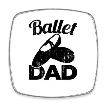 Ballet Dad - Square fridge magnet - white - Front