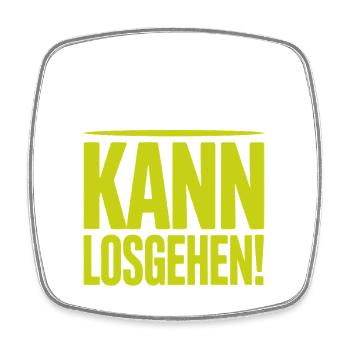 Bin Da Kann Losgehen JGA Büro Malle Festival Party - Viereckiger Kühlschrankmagnet - Weiß - Vorne