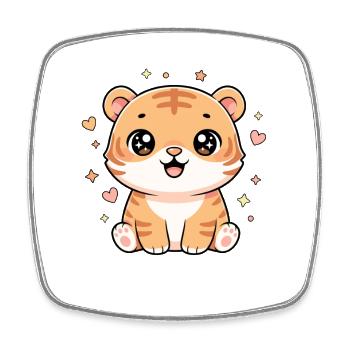 Cuddly Star Magic - Square fridge magnet - white - Front