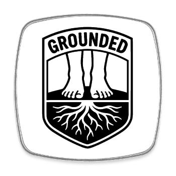 Grounded Mindfulness Balance - Square fridge magnet - white - Front