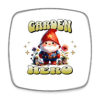 Jardin Héros Jardin Jardinier Gnome Jardinier - Magnet carré - blanc - Devant