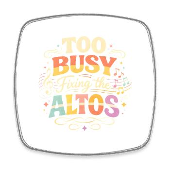 Saving alto voices | Choir director, music teacher - Square fridge magnet - white - Front