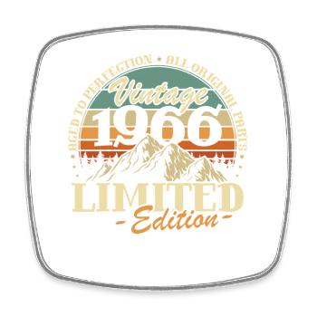Vintage, 1966, Vintage Retro, Cadeau d’anniversaire - Magnet carré - blanc - Devant