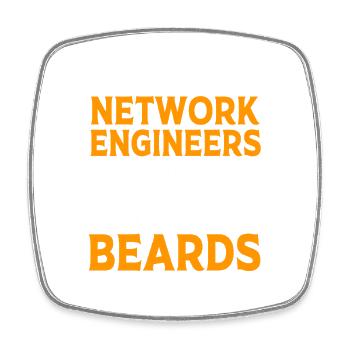 Informaticien en réseau, programmeur, administrateur - Magnet carré - blanc - Devant