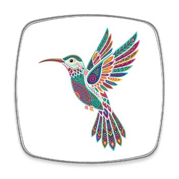 Alebrije Kolibri Mexikanisches Volk - Viereckiger Kühlschrankmagnet - Weiß - Vorne