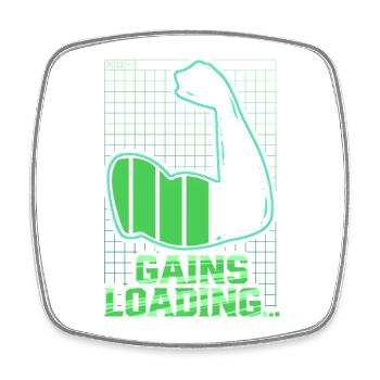 Biceps Biceps Training Gym Gains Loading - Square fridge magnet - white - Front