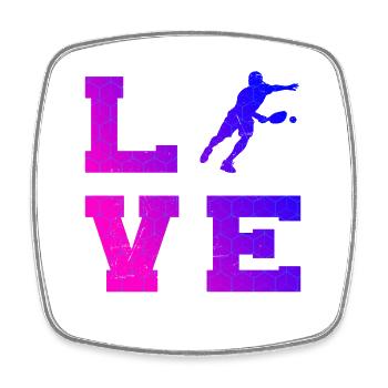 Pickleball Trainer Gift Idea for Birthday - Square fridge magnet - white - Front