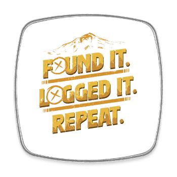 geocache - Square fridge magnet - white - Front