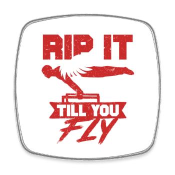 Calisthenics - Square fridge magnet - white - Front