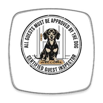Alle Gäste von The Dog Design genehmigt - Viereckiger Kühlschrankmagnet - Weiß - Vorne