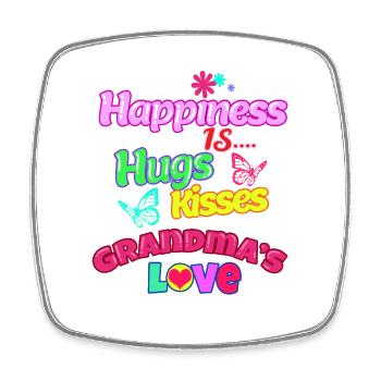 L’amour de grand-mère Câlins Bisous Bonheur - Grand-mère Amour - Magnet carré - blanc - Devant