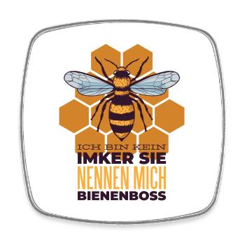 Imker Spruch Sprüche - Viereckiger Kühlschrankmagnet - Weiß - Vorne