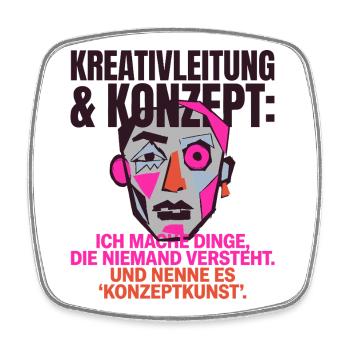 Brutalismus Truth Architektur Design - Viereckiger Kühlschrankmagnet - Weiß - Vorne