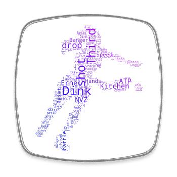 Pickleball scene Design für Pickleball Athlet Fans - Viereckiger Kühlschrankmagnet - Weiß - Vorne