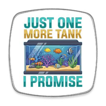 Aquarium Spruch Fisch Tank Humor Aquaristik - Viereckiger Kühlschrankmagnet - Weiß - Vorne