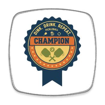 Pickleball Funny Player Love Pickleball Champion - Viereckiger Kühlschrankmagnet - Weiß - Vorne