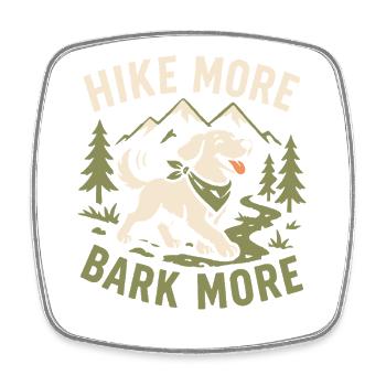 Mehr wandern Bellen Mehr Outdoor-Hundedesign - Viereckiger Kühlschrankmagnet - Weiß - Vorne