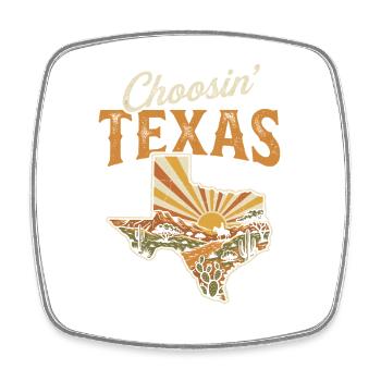 Choisir Texas Sunset - Magnet carré - blanc - Devant