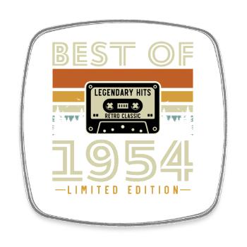 1954 Vintage Retro Birthday Gift - Square fridge magnet - white - Front